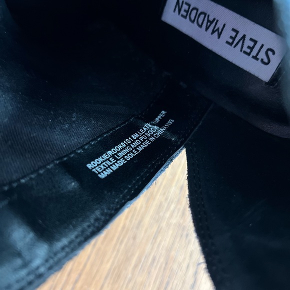 Steve Madden Rookie Black Suede Leather Dual Open
Side V Block Heel Boot… - Picture 8 of 8